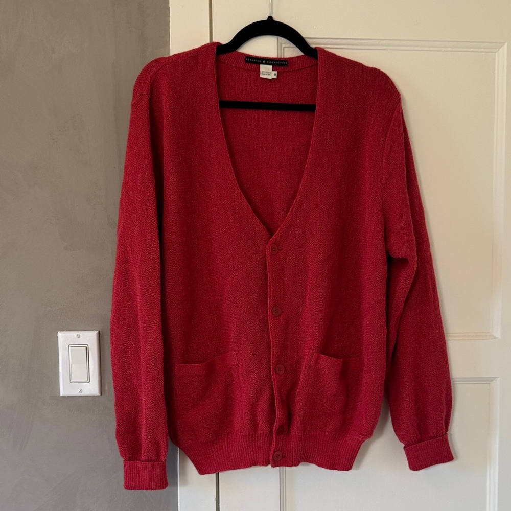 Peruvian Connection Red Cardigan - image 1